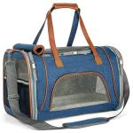 Soft Sided Pet Carrier Handbag , Eco Friendly Breathable Pet Travel Bags