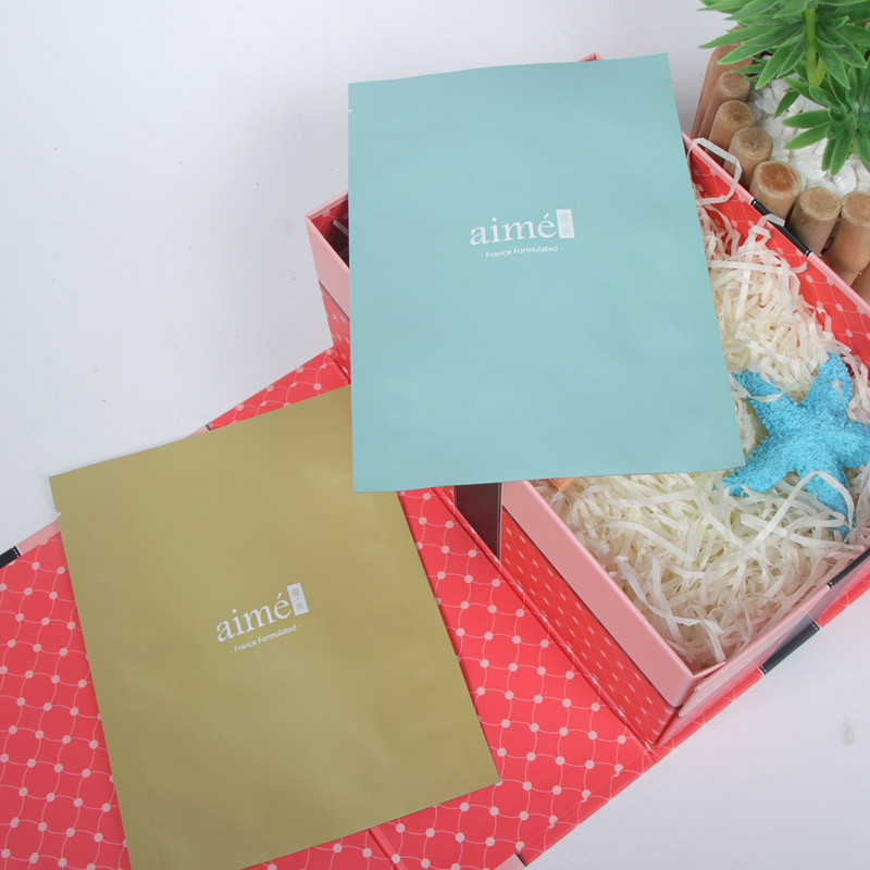 Custom Printing Recyclable Makeup Tools Facial Sheet Beauty Face Pouch Mask Plastic Packing Bag