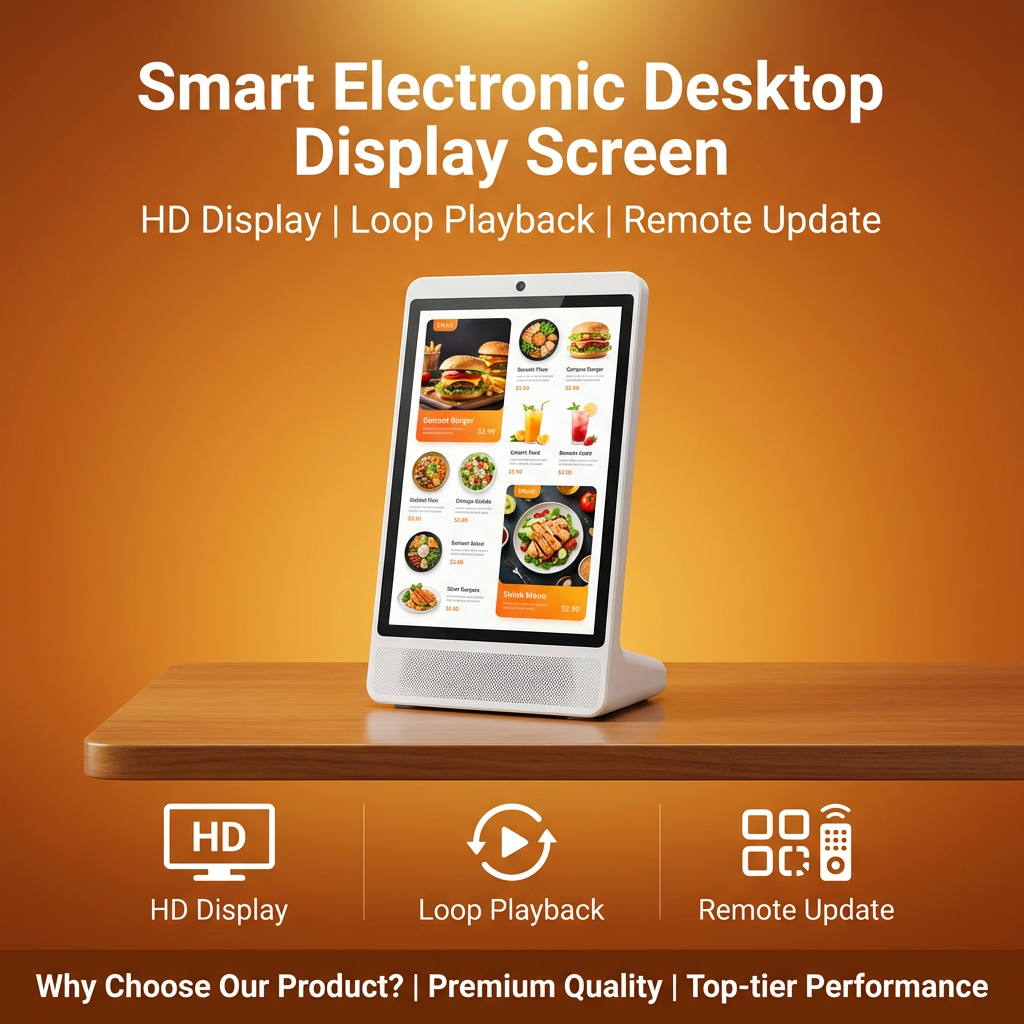 L-Type Desktop Digital Display with Face Recognition, Multi-Touch Capacitive Screen and Full HD Resolution