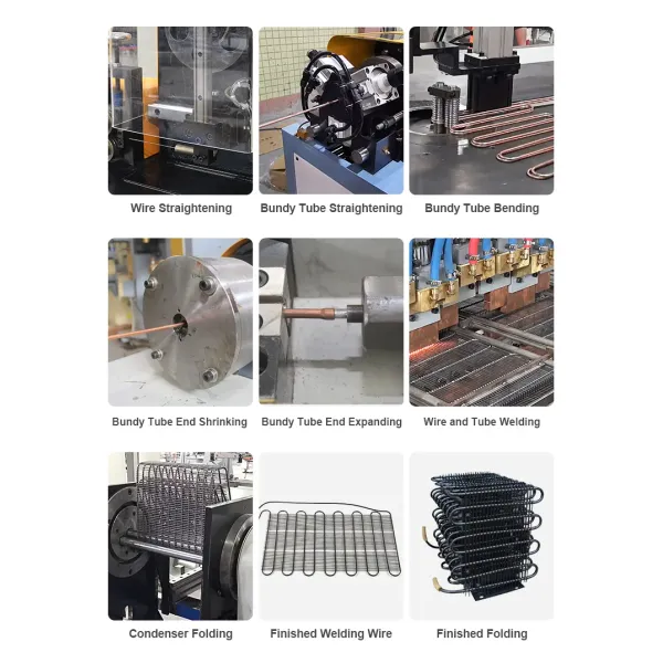 High Speed PLC Control Automatic Wire Tube Condenser Production Line Machine and Welding Bending Machine