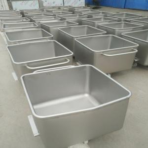China JF Sheet Metal-200L Grinding Stainless Steel Meat Processing Trolley Bin wholesale