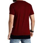 Plain Dyed Mens O Neck T Shirt , Red Premium Fashionable Mens T Shirts With