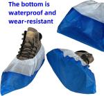 Cleaning Blue and White V206 Heavy Duty PP CPE Waterproof Disposable Foot Shoe