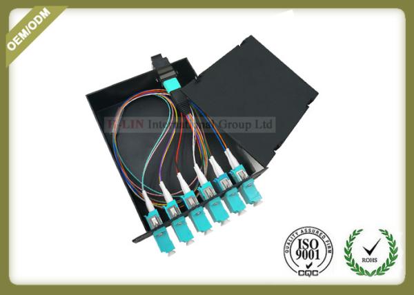 MPO - LC Cold - Roll Steel Fiber Optic Distribution Box 50 / 125 OM3 Load With
