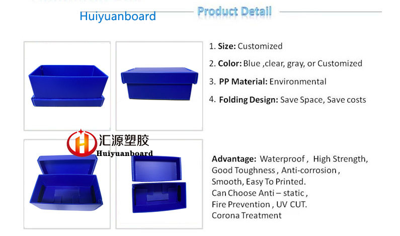 Recyclable 400gsm Corrugated Plastic Packaging Boxes