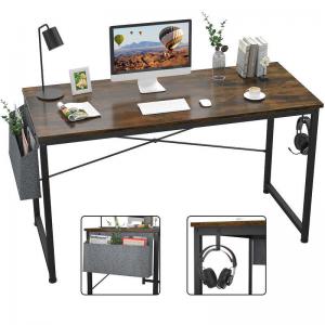China 28inch height 47 Inch Computer Desk Home Office Study Desk With Storage Bag wholesale