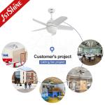 34 Inches Modern Ceiling Fan , DC Motor Plastic Blades White Quiet Ceiling Fan