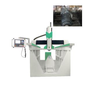 China 4 Axis 7.5kw 3500mm CNC Stone Engraving Machine For Granite Marble Column wholesale