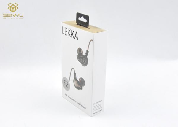 Earphone Packaging Box With Sleeve Brown Inner Electronic Products Custom