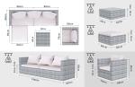 Mail Packing Y AJUNION Wicker Rattan Garden Sofa Set Outdoor Furniture Sectional