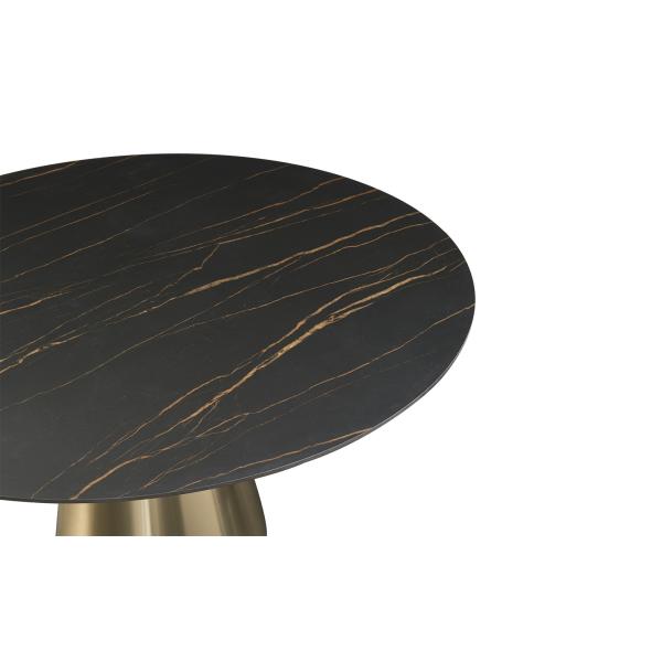 Luxury Design Dining Room Table Round Sintered Stone Marble Table Top Villa Large Dining Table Set