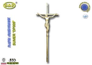 China Size 37.5cm*14cm coffin decoration catholic plastic christ crucifixes Ref DP005 plasticos cruces con cristos wholesale