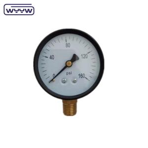 China China factory low price air pressure test natural gas general 60mm bottom entry 1/4&quot;bsp biogas pressure gauge wholesale