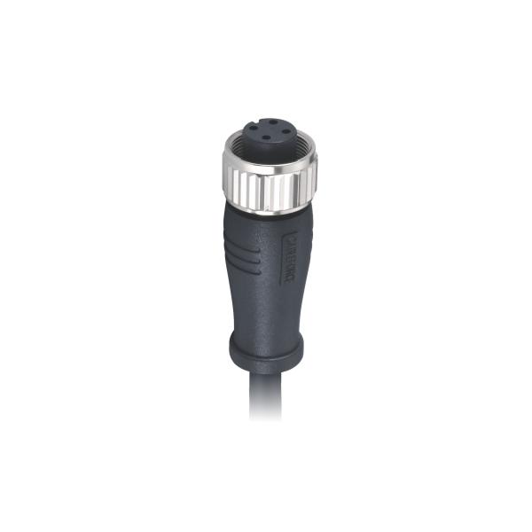 Waterproof M16 4 Pin Connector Female Contacts Molded 0.5m Pur 4x16awg Cable