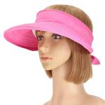 Foldable Face Neck Visor Caps For Women , Anti - UV Wide Brim Sun Protection