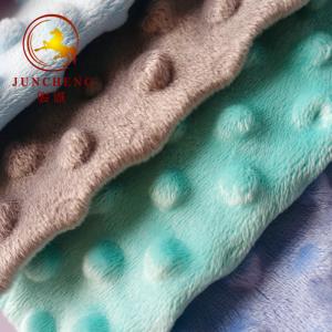 China wholesale Super soft 100% polyester Baby Cuddle Minky Dot Plush Fabric wholesale