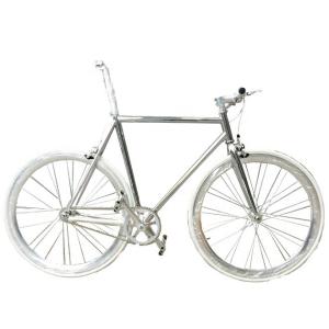 China OEM 700C Sliver Paint Fixed Gear Bicycle with CR-MO Chrome Rim anodize JIS Standard wholesale