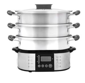 China High Power Auto off 7 programmes External water 11L Digital Stainless Steel Steam Cooker XJ-11103 wholesale
