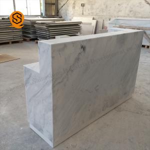 China Solid Surface Marble Reception Counter Good Light Transmission on sale