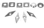 10PCS Sets Woodturning Carbide Inserts Including Round / Square / Diamond Shape