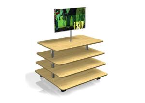 China Middle Flooring Stand Wood Display Table , Practical 3 Tier Retail Display Tablev wholesale