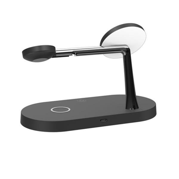 2W LED Nightlight Wireless Charger With Integrated Charging Stand And Holder For