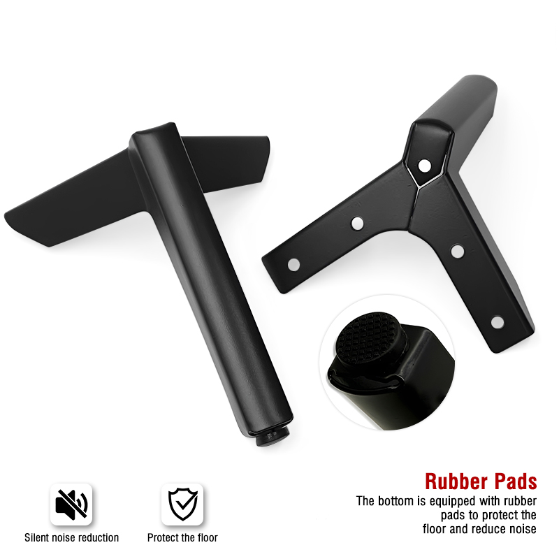 Matte Black Triangular Modern Sofa Legs Metal Hardware Support Fittings for Coffee Tables & Cabinets