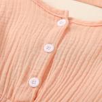 Wholesale baby summer Lace Ruffled muslin Buttons baby bodysuit with headwrap