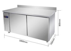 China ISO9001 2 Doors Leakproof Workbench Commercial Restaurant Refrigerator wholesale