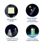 Streetlight Ip65 Outdoor Waterproof Solar Light 400w Integrated All In One Led