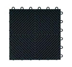 China Black PP Interlocking Floor Tile 400*400mm For Use In Garages Workshop wholesale