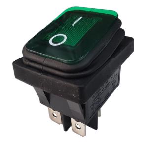 China Taiwan Light Country R5 Waterproof Rocker Switch, 32*25mm, ON-OFF, IP67, Blue illuminated wholesale