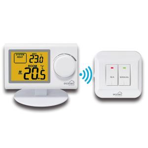 China Riseem Simple Electronic Boiler Wireless Room Thermostat Green Back Light For HVAC System wholesale