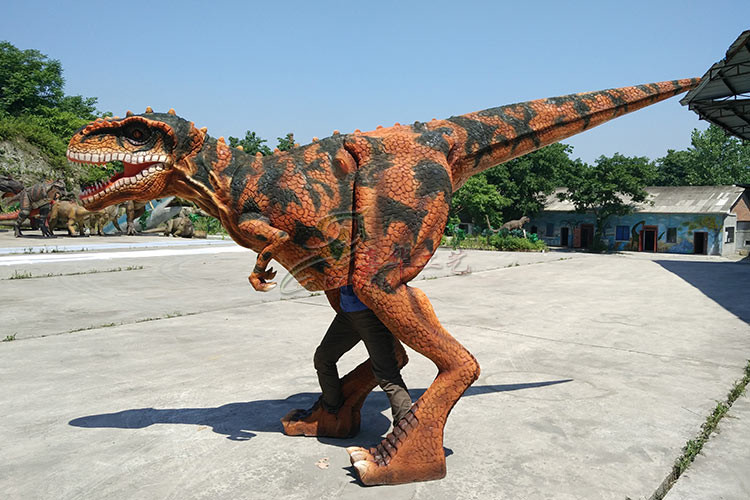 Soft Silicone Rubber Realistic Dinosaur Costume , Realistic Raptor Suit