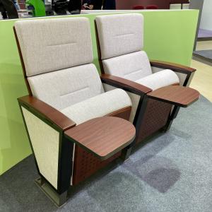 China Folding Fabric Chaise Auditorium Theater Seating With Writing Pad wholesale
