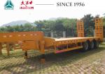 40 Tons 3 Axles Low Bed Trailer High Tensile Steel Material With Spring