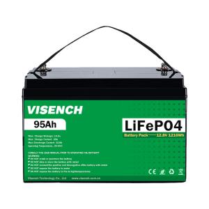 China Visench 12V 100Ah Lifepo4 Lithium Iron Battery Pack Deep Cycle Times battery lifepo4 12V for solar energy system wholesale