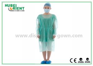 China Dust Prevention Disposable PP Isolation Gown With Knitted Wrist wholesale