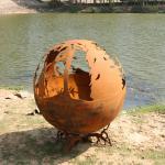 Customizable Steel Fire Pits Wood/Gas Type 6mm Thickness Steel Bowl Fire Pit