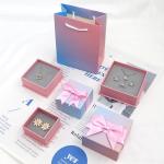 Color Shape and Logo Custom Gift Jewelry Storage Box with Ribbon Bow Gravnre