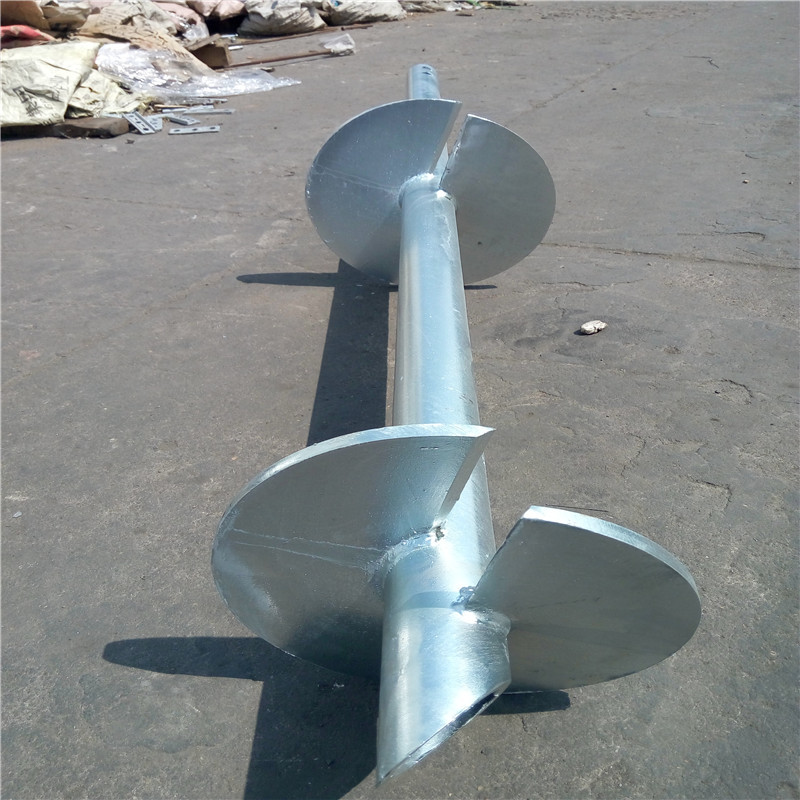 3/4-66 Galvanized Ground Helical Piles For Transmission Tower 6mm 8mm Helix Thickness