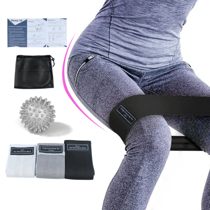 66CM 60LB Fabric Resistance Band And Tube YOGA Physical Therapy Elastic Tubing