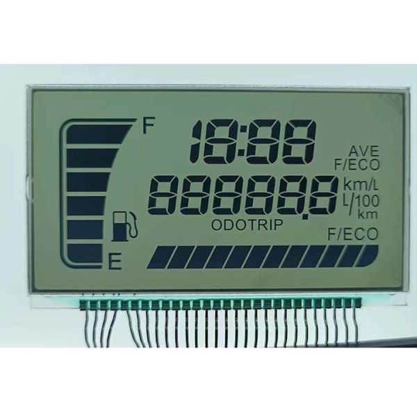 Customized Size Htn Type Segment Lcd Display Panel For Car Ebike Speedometer