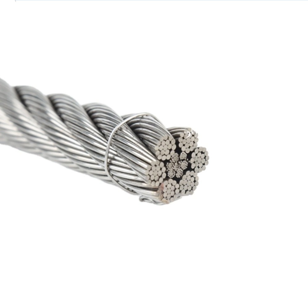 High Tolerance Polished Stainless Steel Wire Rope for Plastic Coated 304 and 316 Material