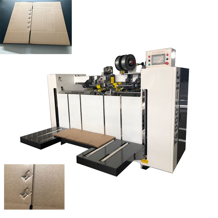 Semi Auto Corrugated Plc Carton Box Stitching Machine