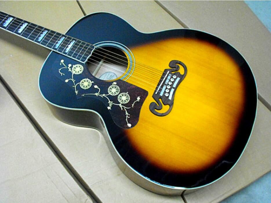 2018 New left handed Chibson G200 acoustic guitar lefty GB GB200 electric acoustic guitar lefty vintage looking