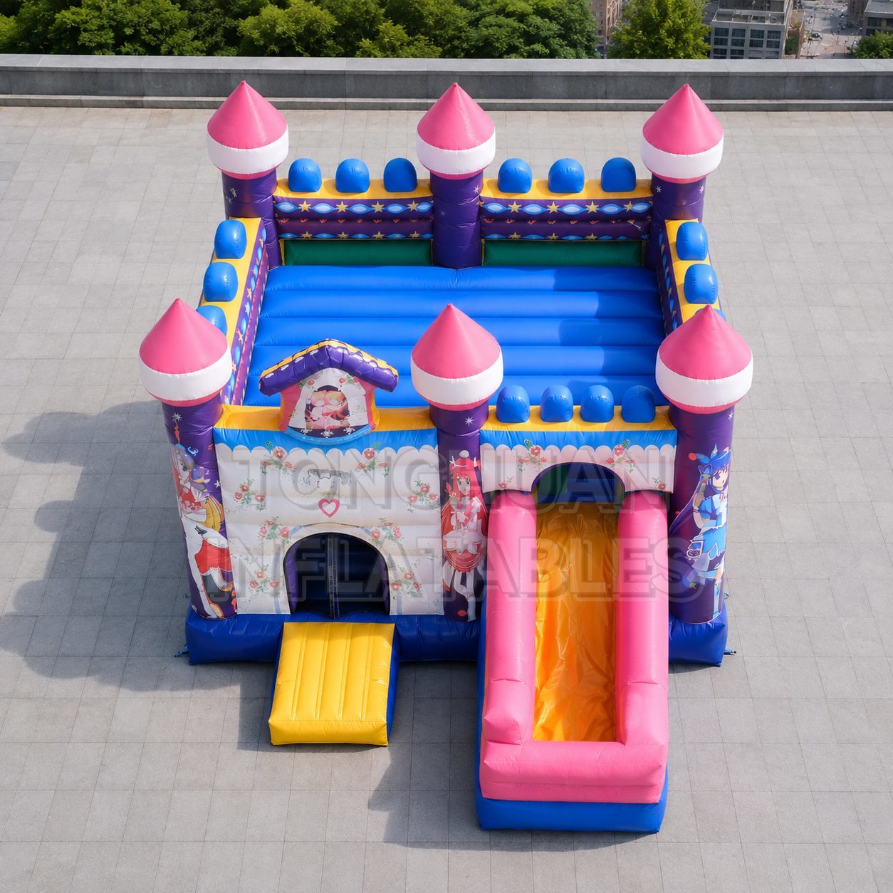 Princess Castle Inflatable Bounce House with Slide for Parks Schools Festivals and Commercial Rental Business