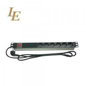 China Aluminum Material Power Distribution Unit Power Strip 19 Inch 6 Ports 8 Ports wholesale
