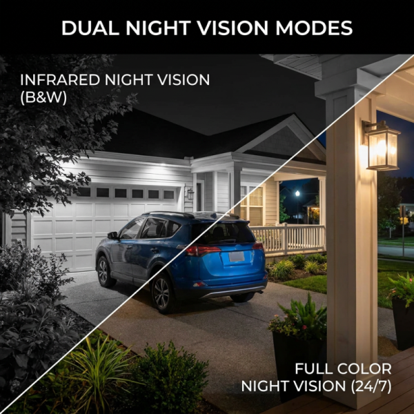 5MP Outdoor WiFi Security Camera, Eseecloud APP Remote Viewing, IP66 Weatherproof, Smart Motion Detection, Built-in Siren & Microphone, Dual Mode
