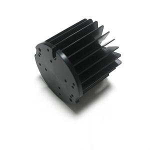 China Round Extrusion F0004 Black Anodized Heat Sink For Led Lighting Practical on sale